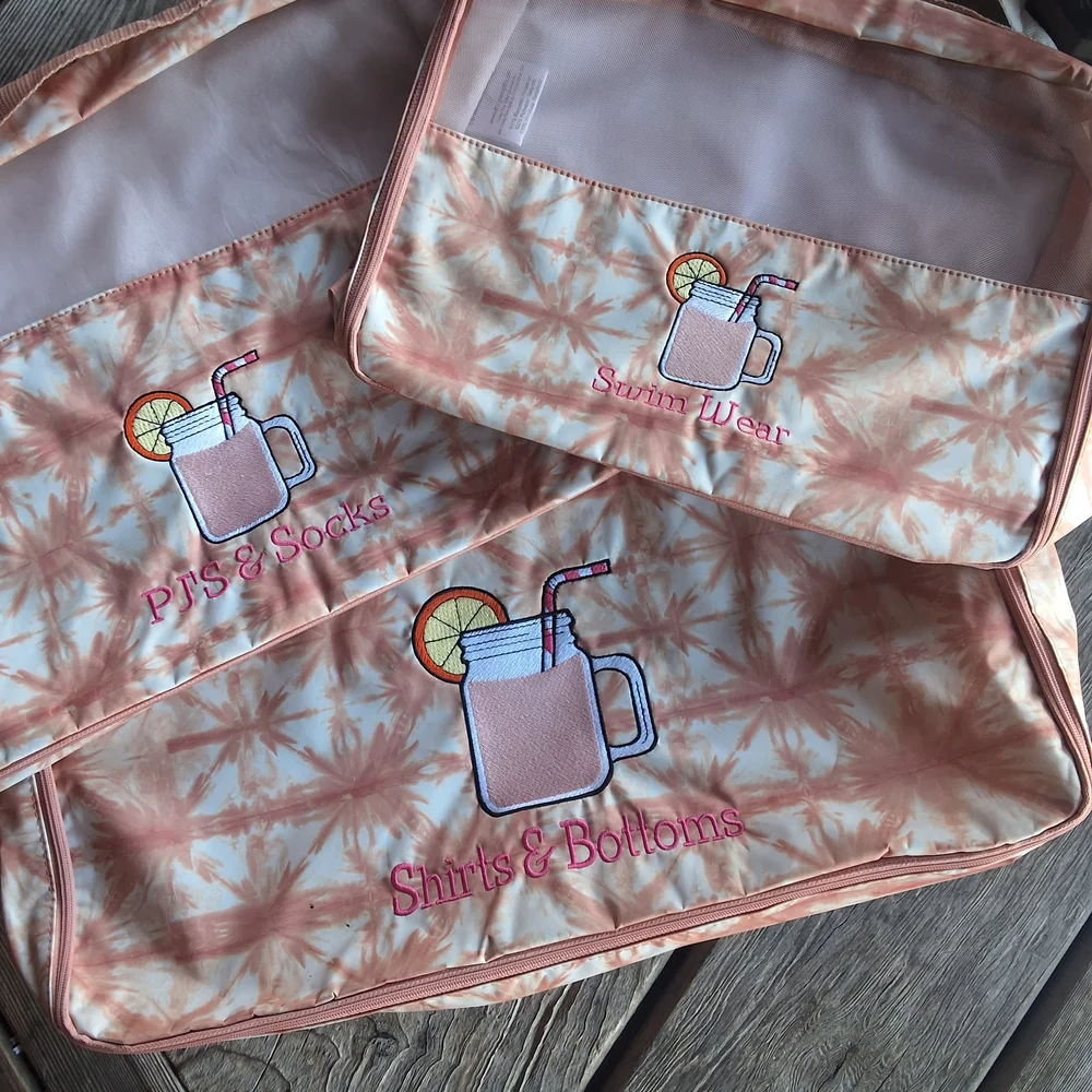 Thirty-One Traveling Packing Cubes In Rosedust Shibori - Picture 11 of 11